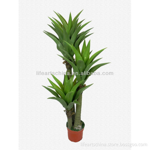 2014 artificial plant, artificial tree -- 150cm plastic agave 3 trunks, tropical plant